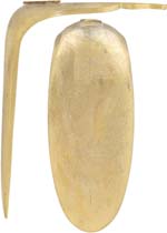 French TULLE Fusil de Chasse Buttplate,
wax cast brass

Overall length 4-13/16", width 1-15/16", comb 3-3/8"